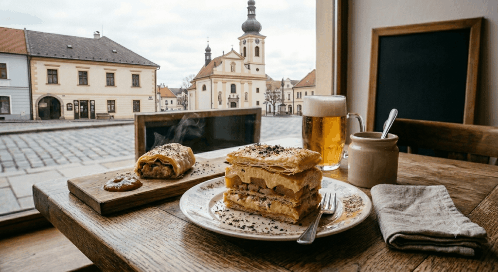 Tvarůžkový štrůdl